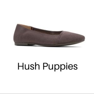 HUSH PUPPIES Dark Brown Sadie Ballet Flats